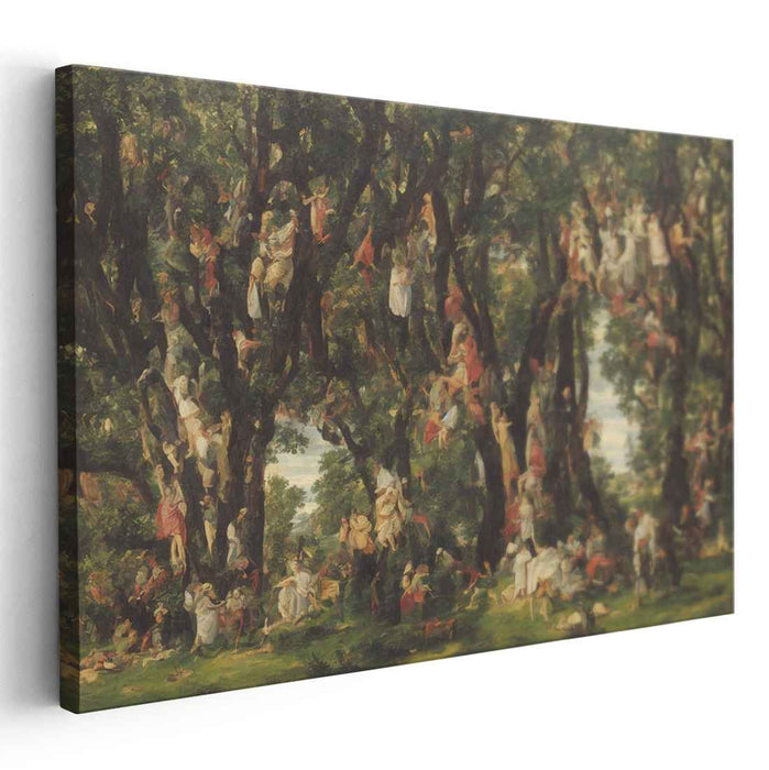 Whimsical Love Spell: Romantic Magical Realism Canvas Art