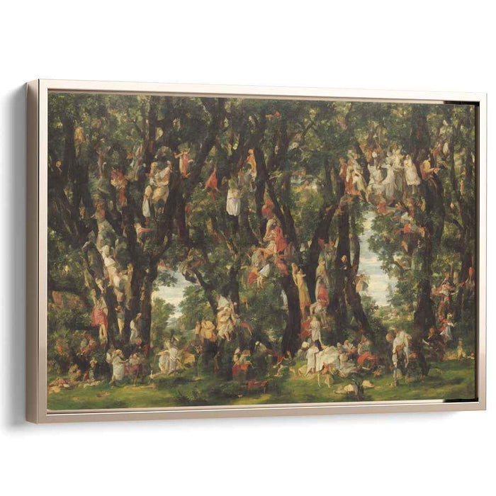 Whimsical Love Spell: Romantic Magical Realism Canvas Art