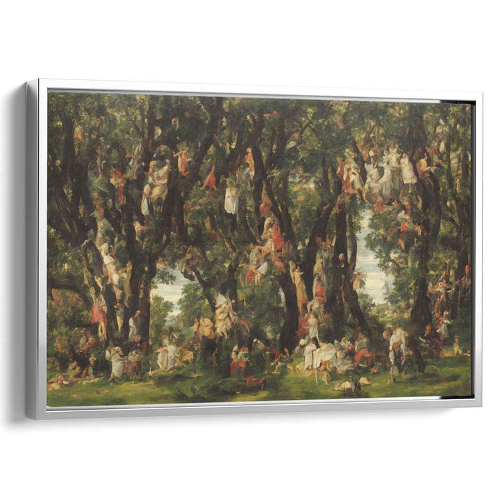 Whimsical Love Spell: Romantic Magical Realism Canvas Art