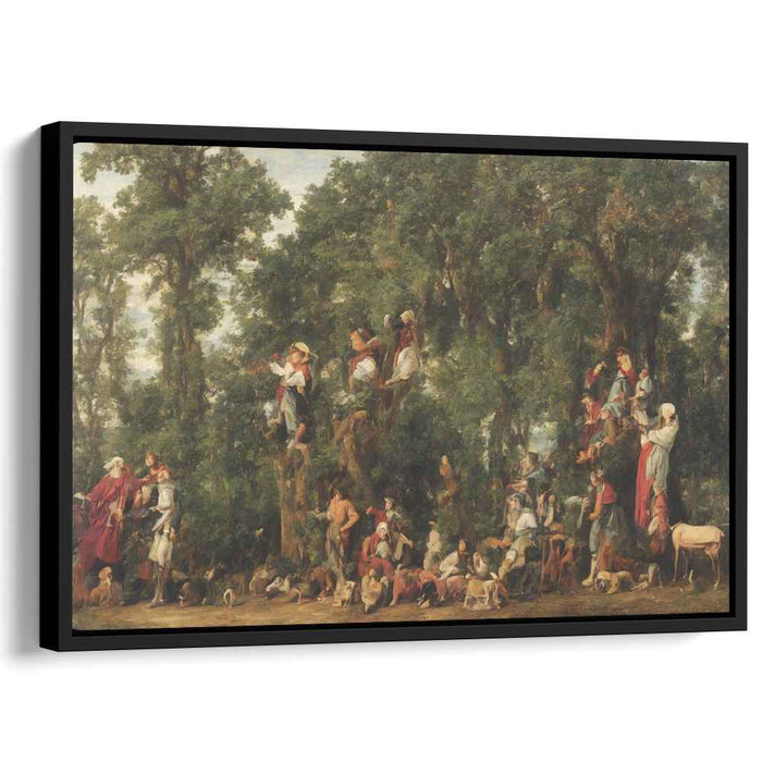 Harvest Revelry in the Enchanted Forest: 18th-Century Pastoral Scene Canvas Art