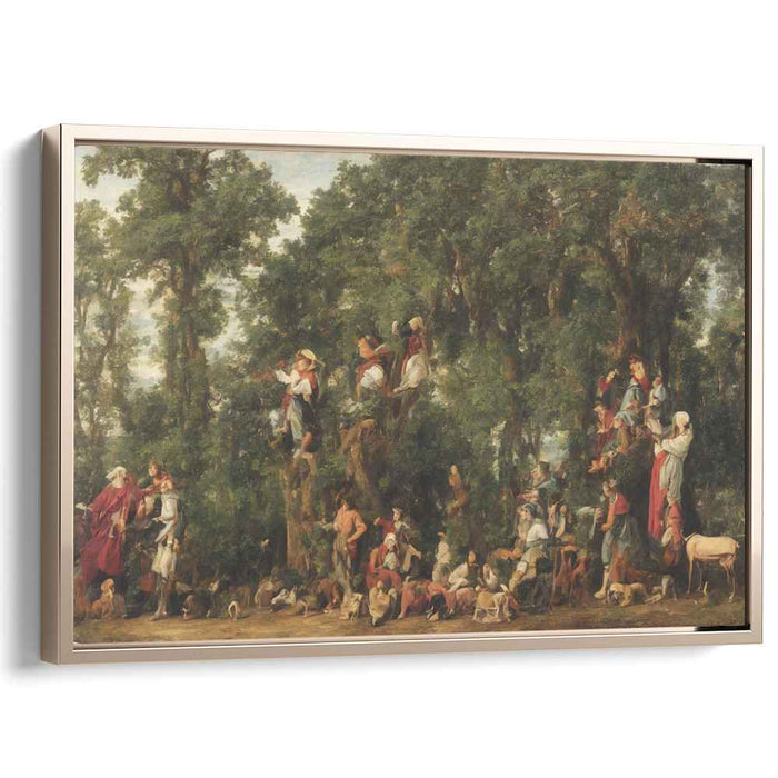 Harvest Revelry in the Enchanted Forest: 18th-Century Pastoral Scene Canvas Art