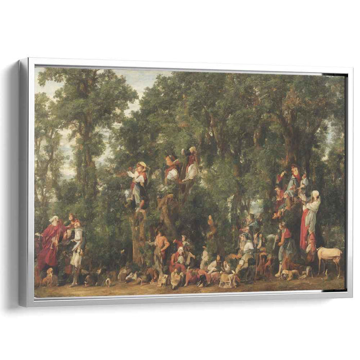 Harvest Revelry in the Enchanted Forest: 18th-Century Pastoral Scene Canvas Art