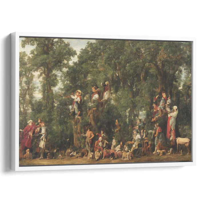 Harvest Revelry in the Enchanted Forest: 18th-Century Pastoral Scene Canvas Art