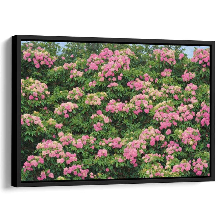 Enchanted Floral Alchemy: Vibrant Pink Hydrangeas in Full Bloom Canvas Art Print