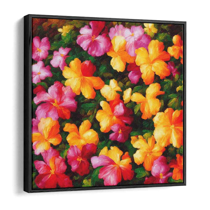 Enchanted Floral Harmony: Lush Garden Symphony Canvas Art Print