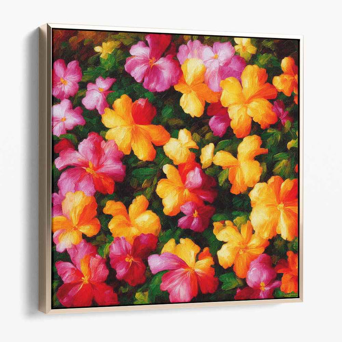 Enchanted Floral Harmony: Lush Garden Symphony Canvas Art Print
