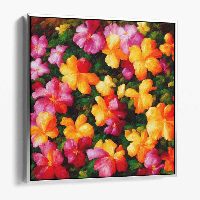 Enchanted Floral Harmony: Lush Garden Symphony Canvas Art Print