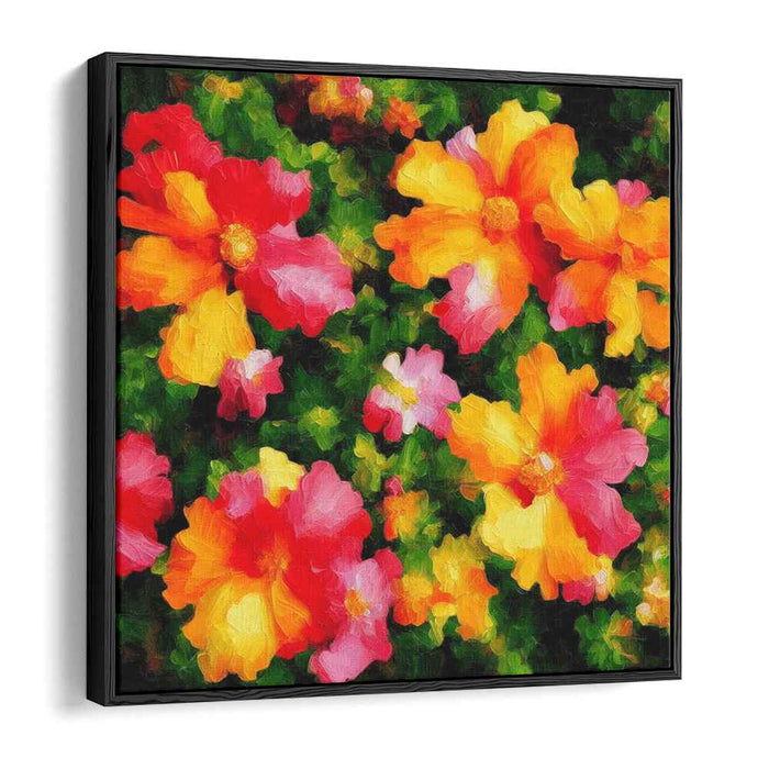 Blossom Whispers in Ether: Impressionistic Floral Canvas Art Print