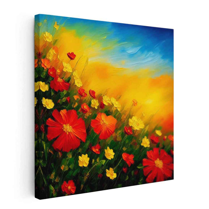 Floral Illusionists: Luminous Floral Impressionist Canvas Art Print