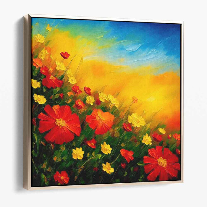 Floral Illusionists: Luminous Floral Impressionist Canvas Art Print