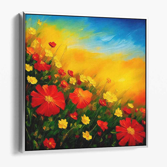 Floral Illusionists: Luminous Floral Impressionist Canvas Art Print