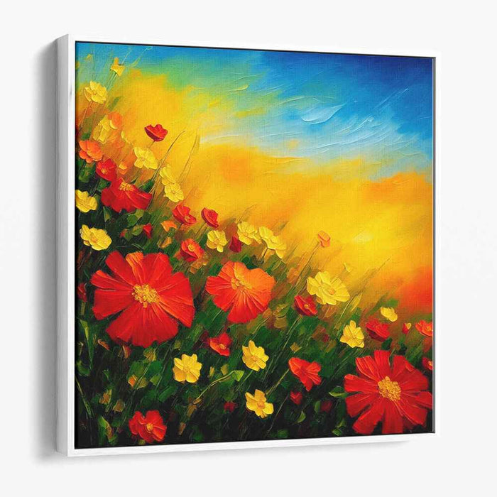 Floral Illusionists: Luminous Floral Impressionist Canvas Art Print