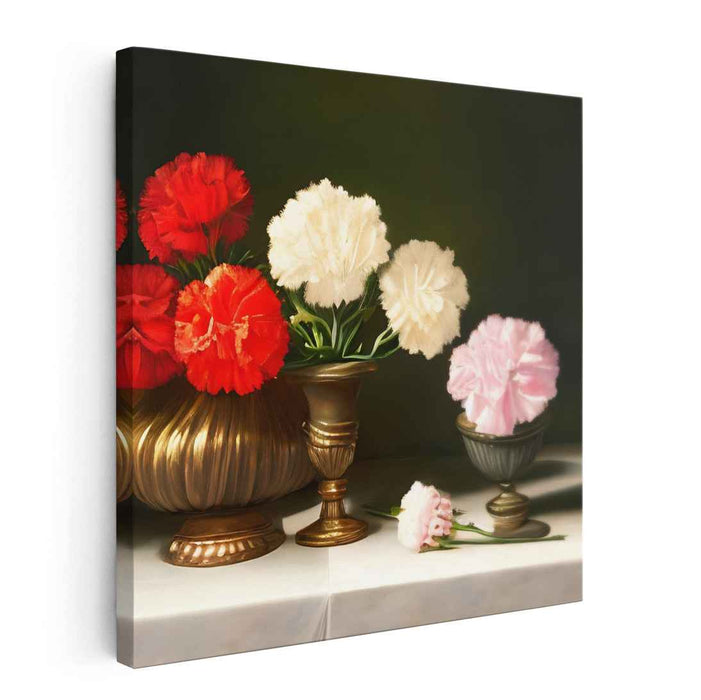 Carnation Sonata: Classical Floral Still Life with Carnations