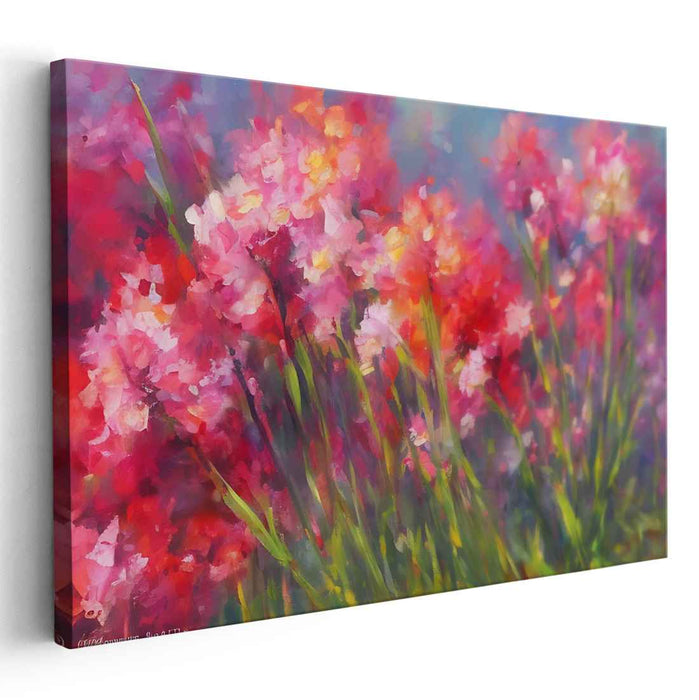 Strokes of Spring: Impressionist Floral Canvas Art Print