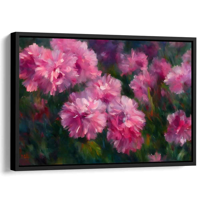 Blossom Whispers Mosaic Dance: Vivid Floral Impressionist Canvas Art