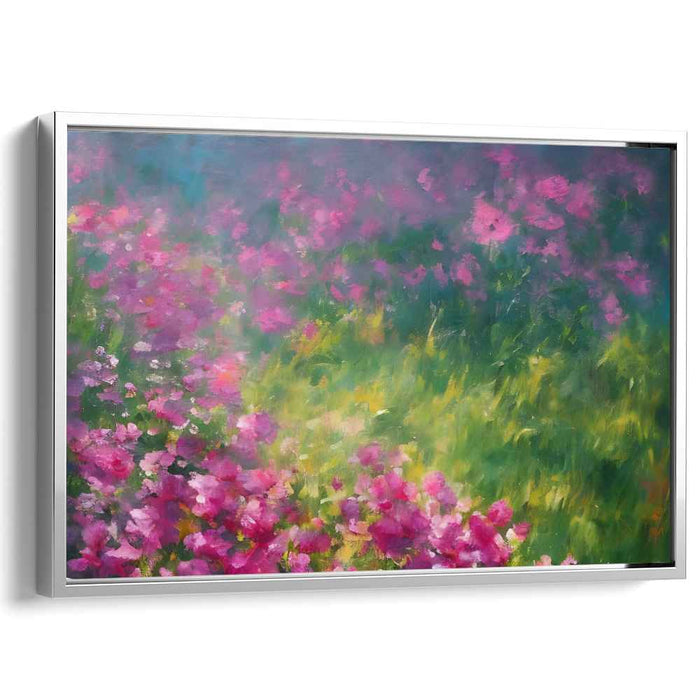 Pastel Prairie Symphony: Impressionist Meadow Canvas Art Print