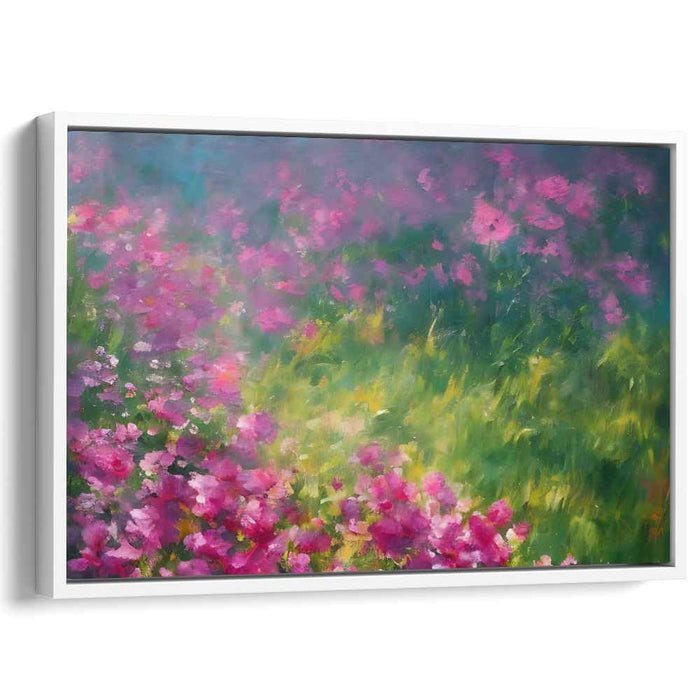 Pastel Prairie Symphony: Impressionist Meadow Canvas Art Print