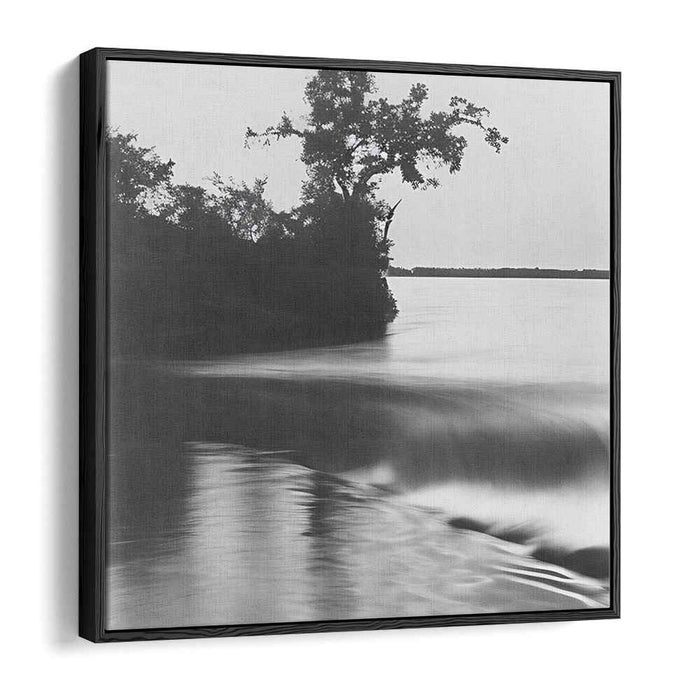 Quiet Echoes of Gray: Serene Monochrome Landscape Photography Print