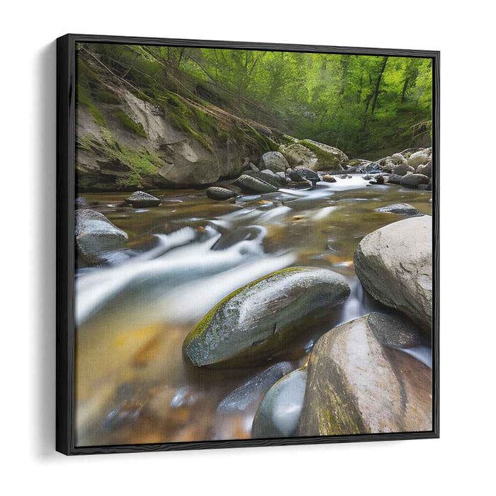 Ebb and Flow Expedition: A Luminous River Journey Canvas Art Print