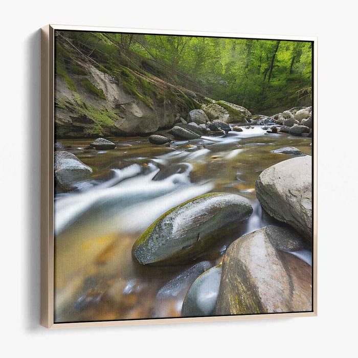 Ebb and Flow Expedition: A Luminous River Journey Canvas Art Print