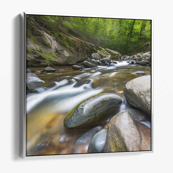 Ebb and Flow Expedition: A Luminous River Journey Canvas Art Print