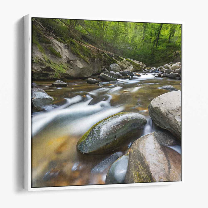 Ebb and Flow Expedition: A Luminous River Journey Canvas Art Print
