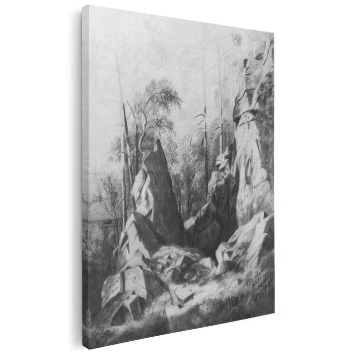 Rocks on the island of Valaam. Kukko (1859) by Ivan Shishkin