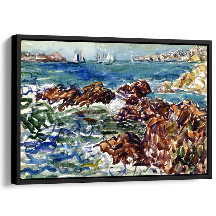 Rocky Cove with Village (1910) by Maurice Prendergast