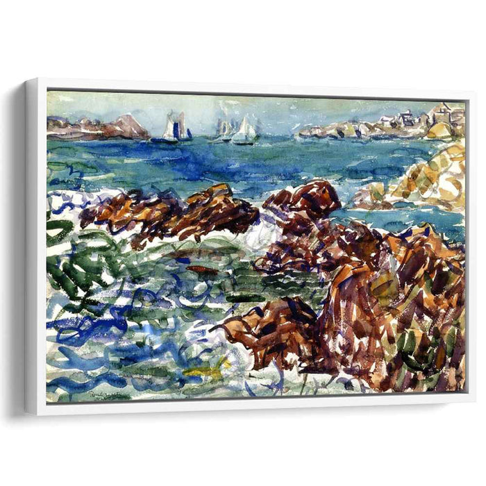 Rocky Cove with Village (1910) by Maurice Prendergast