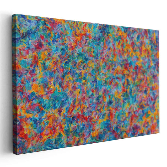 Chroma Fantasy: A Kaleidoscope of Color - Abstract Expressionist Canvas Art