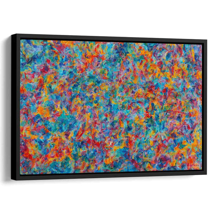 Chroma Fantasy: A Kaleidoscope of Color - Abstract Expressionist Canvas Art