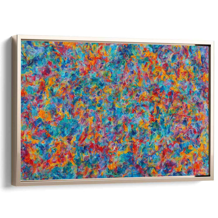 Chroma Fantasy: A Kaleidoscope of Color - Abstract Expressionist Canvas Art
