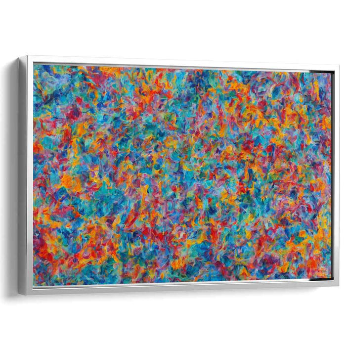 Chroma Fantasy: A Kaleidoscope of Color - Abstract Expressionist Canvas Art