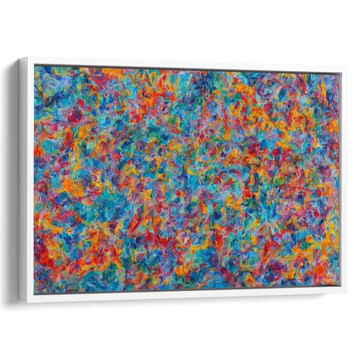 Chroma Fantasy: A Kaleidoscope of Color - Abstract Expressionist Canvas Art