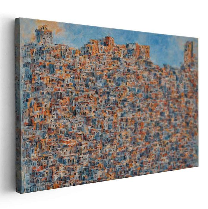 Concrete Jungle Overture: Dense Urban Symphony Canvas Art