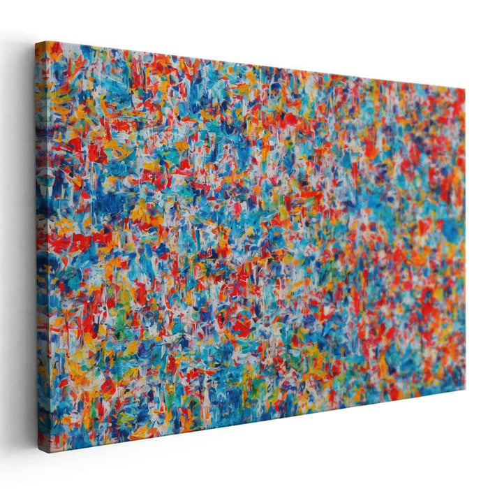 Rebel Hues: Abstract Expressionist Riot of Colors Canvas Art