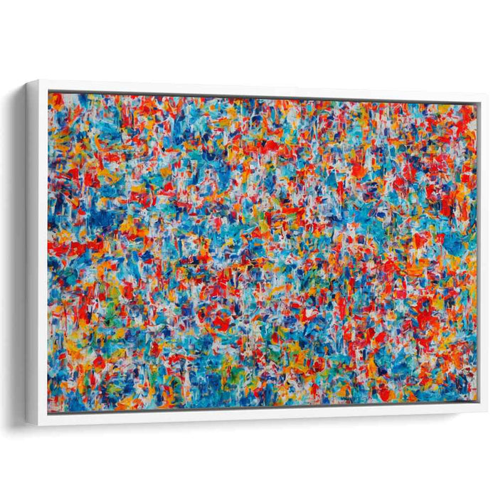 Rebel Hues: Abstract Expressionist Riot of Colors Canvas Art