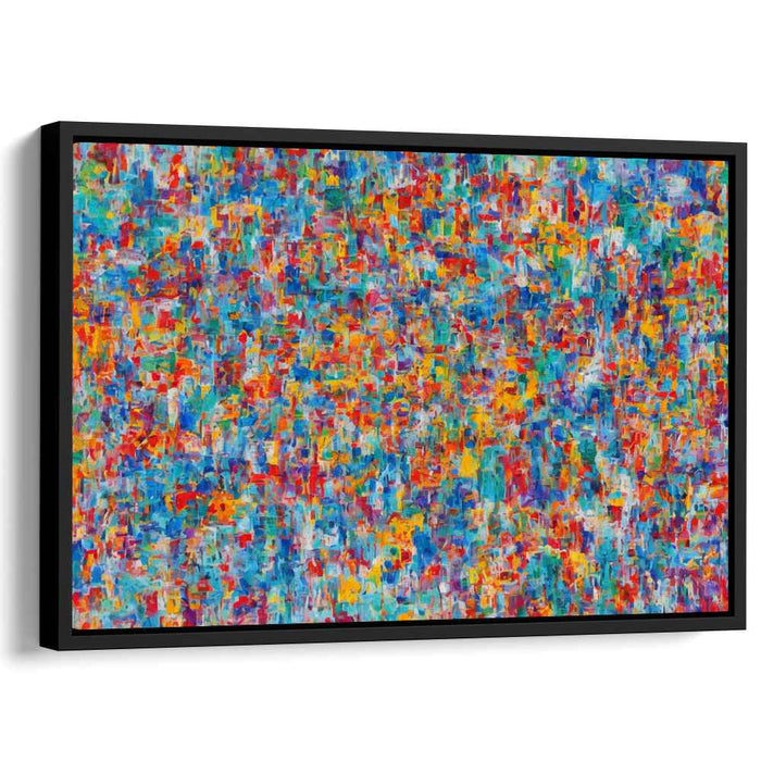 Colorful Chaos Ensemble: Abstract Expressionist Multicolor Canvas Art Print