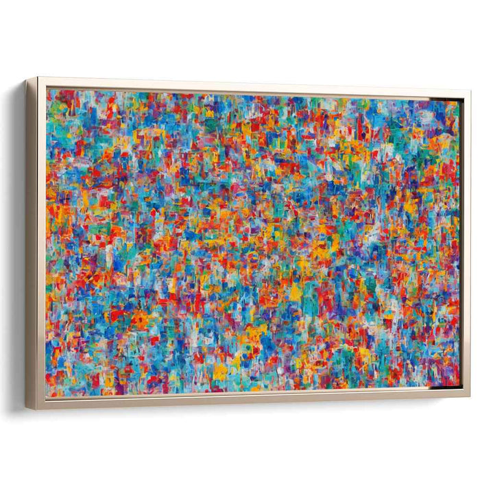 Colorful Chaos Ensemble: Abstract Expressionist Multicolor Canvas Art Print