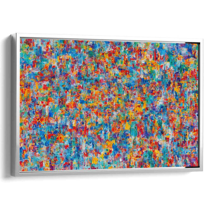 Colorful Chaos Ensemble: Abstract Expressionist Multicolor Canvas Art Print