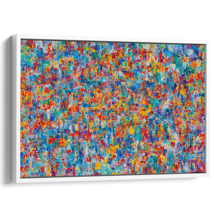 Colorful Chaos Ensemble: Abstract Expressionist Multicolor Canvas Art Print