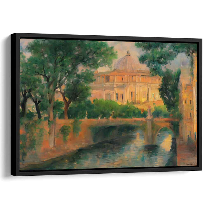 Melodic Rays At Ancient Shores: Impressionist Sunset Over Historic Waters