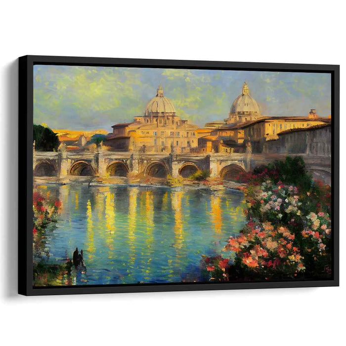 City Symphony Brushstrokes: Impressionist Cityscape Canvas Art Print