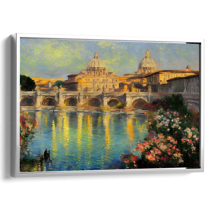City Symphony Brushstrokes: Impressionist Cityscape Canvas Art Print