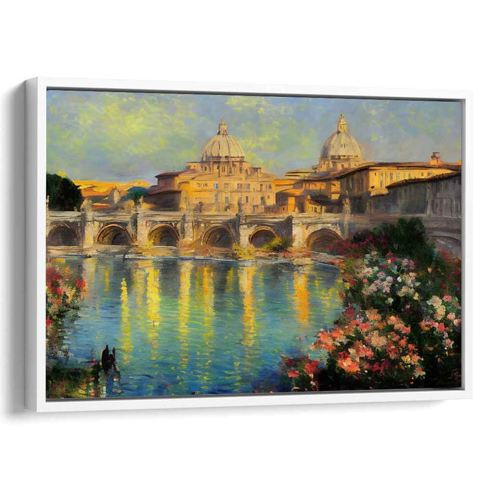 City Symphony Brushstrokes: Impressionist Cityscape Canvas Art Print