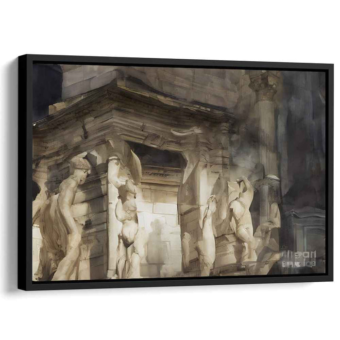 Architectural Sonata: Classical Architectural Elegance Canvas Art Print
