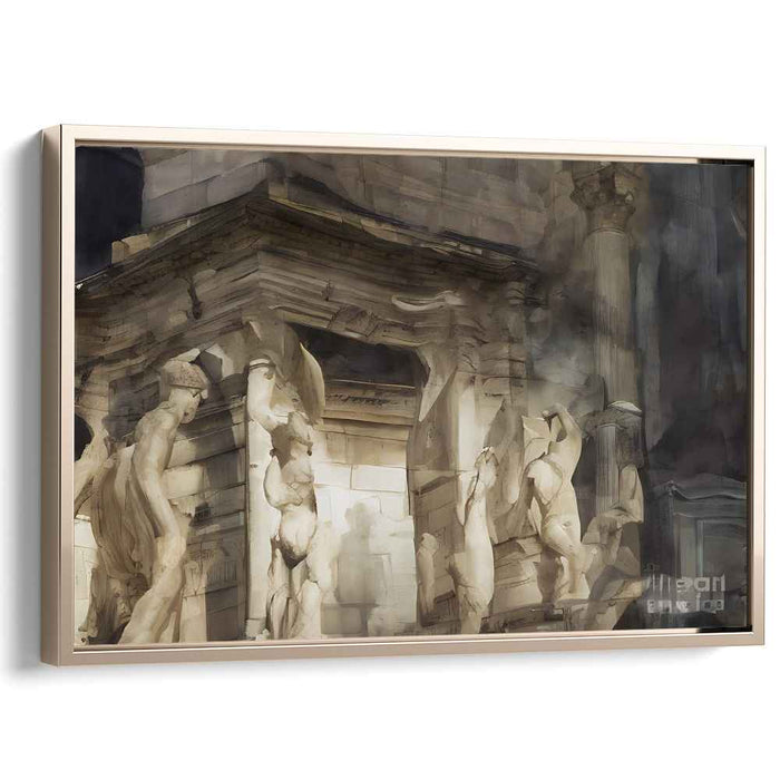 Architectural Sonata: Classical Architectural Elegance Canvas Art Print