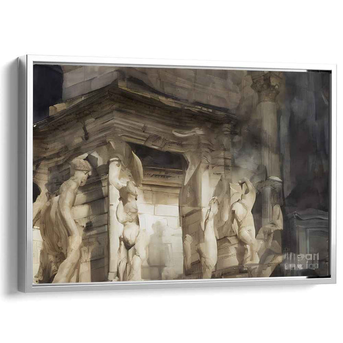 Architectural Sonata: Classical Architectural Elegance Canvas Art Print