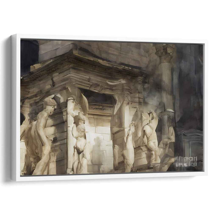 Architectural Sonata: Classical Architectural Elegance Canvas Art Print