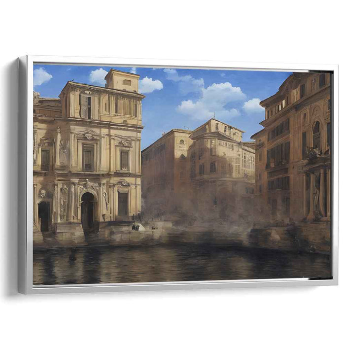 Renaissance Urban Charm: Classical European Cityscape Canvas Art Print